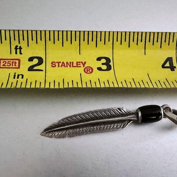 David Yurman Men's Feather Amulet in Silver Black Onyx - Picture 4 of 4